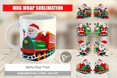 Mug Wrap Design Santa Train Product Image 1
