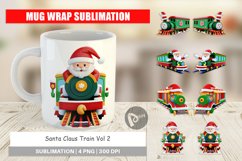 Mug Wrap Design Santa Train Product Image 1