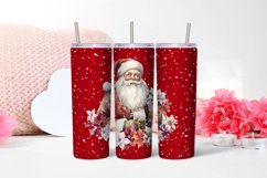 Watercolor Christmas Santa Claus Tumbler sublimation Product Image 1