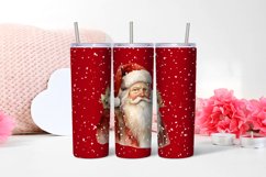 Watercolor Christmas Santa Claus Tumbler sublimation Product Image 1