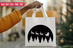 Santa Claus with Reindeer | Christmas SVG file Product Image 3