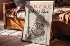 Santa World Tour Poster - Cool Christmas Design Product Image 1
