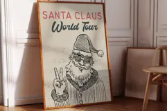Santa World Tour Poster - Cool Christmas Design Product Image 2