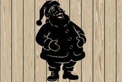 Santa Claus stencil silhouette SVG Product Image 1