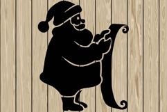Santa Claus stencil silhouette SVG Product Image 1