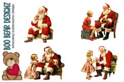 Watercolor Vintage Santa Claus Clipart Product Image 1