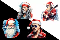 Rock and roll christmas clipart Santa claus Product Image 2