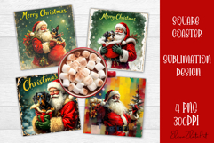 Christmas santa claus Sublimation Coaster Design Product Image 1