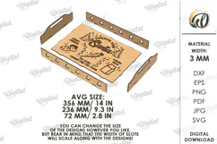 Christmas Tray Laser Cut. Wooden Serving Tray SVG Product Image 2