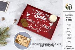 Christmas Tray Laser Cut. Wooden Serving Tray SVG Product Image 1