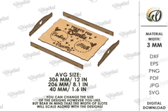 Christmas Tray Laser Cut. Wooden Serving Tray SVG Product Image 2