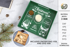Christmas Tray Laser Cut. Wooden Serving Tray SVG Product Image 1