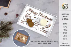 Christmas Tray Laser Cut. Wooden Serving Tray SVG Product Image 1