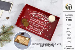 Christmas Tray Laser Cut. Wooden Serving Tray SVG Product Image 1
