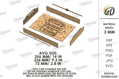 Christmas Tray Laser Cut. Wooden Serving Tray SVG Product Image 2