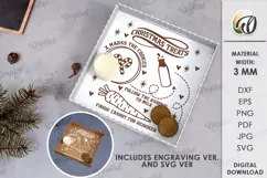 Christmas Tray Laser Cut. Wooden Serving Tray SVG Product Image 1