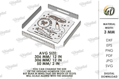 Christmas Tray Laser Cut. Wooden Serving Tray SVG Product Image 2