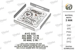 Christmas Tray Laser Cut. Wooden Serving Tray SVG Product Image 2