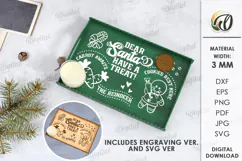 Christmas Tray Laser Cut. Wooden Serving Tray SVG Product Image 1