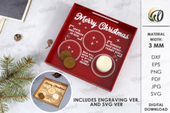 Christmas Tray Laser Cut. Wooden Serving Tray SVG Product Image 1