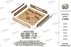 Christmas Tray Laser Cut. Wooden Serving Tray SVG Product Image 2