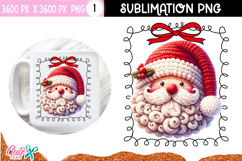 Christmas Crochet Sublimation Designs | Yarn Texture Design Product Image 2
