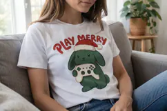 Santa's Cozy Console Holiday Pets Sublimation Product Image 3