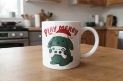 Santa's Cozy Console Holiday Pets Sublimation Product Image 16