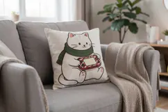 Santa's Cozy Console Holiday Pets Sublimation Product Image 13