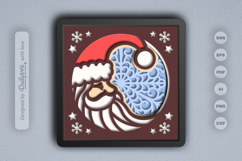 Santa Crescent Moon Mandala Layered Papercut Product Image 1