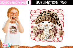 Santa Crochet | Leopard Christmas Sublimation Design Product Image 3
