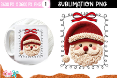 Santa Crochet Christmas Sublimation Design