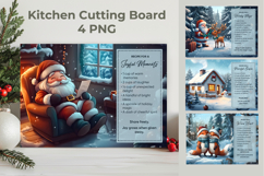 Funny Christmas Kitchen Board, Holiday Recipe Quote Product Image 4