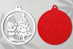Santa Decorating Christmas Tree Laser Cut SVG Product Image 2