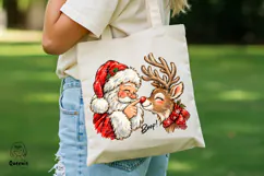Cute Santa Claus Reindeer Boop Retro Christmas Holiday Png Product Image 2