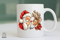 Cute Santa Claus Reindeer Boop Retro Christmas Holiday Png Product Image 4