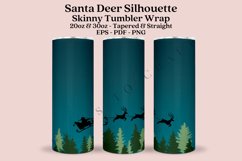 santa deer christmas skinny tumbler sublimation design for 20oz and 30oz skinny tumbler sublimation wrap