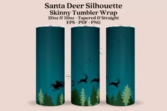 santa deer christmas skinny tumbler sublimation design for 20oz and 30oz skinny tumbler sublimation wrap