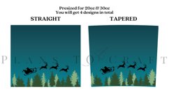 santa deer christmas skinny tumbler sublimation design for 20oz and 30oz skinny tumbler sublimation wrap