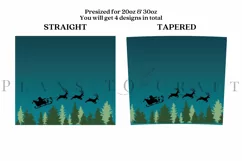 santa deer christmas skinny tumbler sublimation design for 20oz and 30oz skinny tumbler sublimation wrap