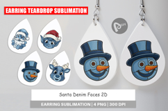 Santa Denim Faces Earring Product Image 1