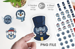 Santa Denim Faces Sticker Product Image 1