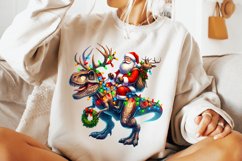 Santa Dinosaur PNG, Christmas PNG, Santa Claus PNG, T-Rex Product Image 2