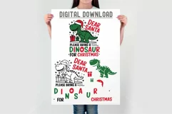 Dinosaur Christmas SVG | Dear Santa Svg | Kids Christmas Svg Product Image 4