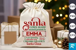 Overnight Service Santa's SVG, Santa Sack SVG Design Product Image 1