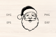 Vintage Santa face SVG Product Image 1