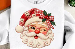 Santa Face PNG, Raggedy Santa Claus PNG Product Image 2