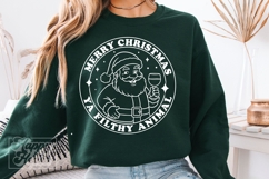 Santa Merry Christmas Ya Filthy Animal SVG PNG - Christmas Product Image 2