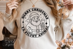 Santa Merry Christmas Ya Filthy Animal SVG PNG - Christmas Product Image 3