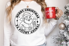 Santa Merry Christmas Ya Filthy Animal SVG PNG - Christmas Product Image 5